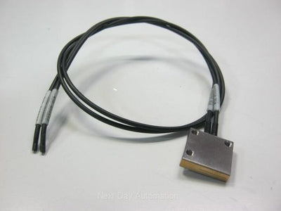 Used Fiber Optic Sensor Cable, Square Flat Housing, approx 0.450" x 0.010", 18" Long