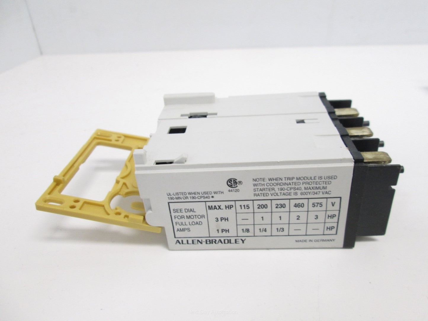Used Allen Bradley 190-P040 Trip Block 2.4-4 Thermal / 35-55 Magnetic