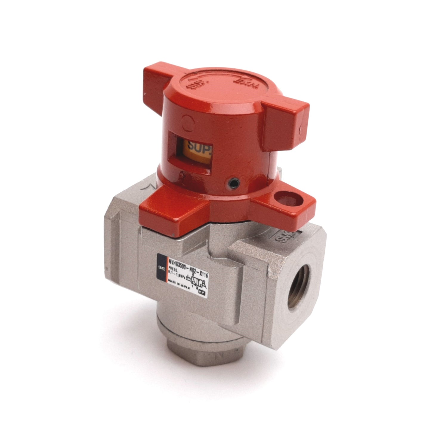 Used SMC NVHS3500-N02-X116 Lock-Out Valve, 1/4 NPT, 14-145psi (0.1-1.0MPa)