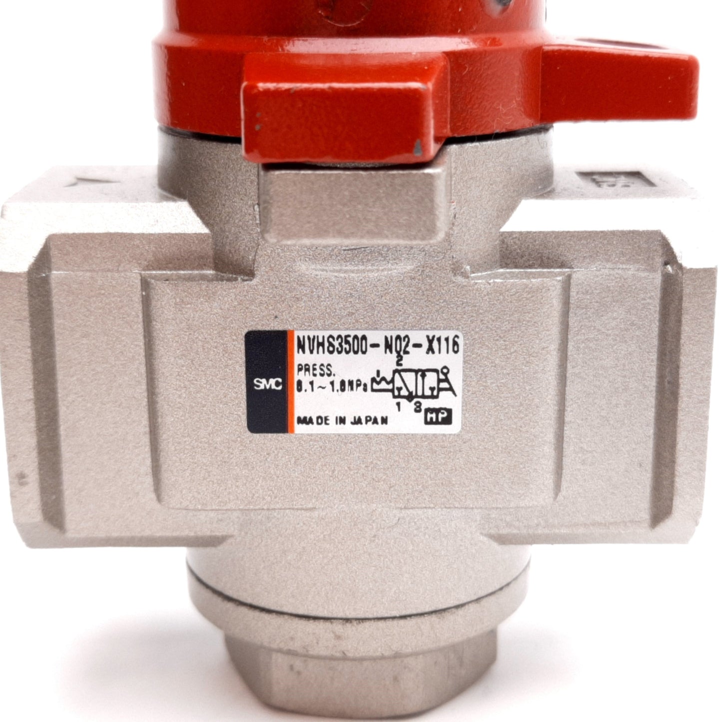 Used SMC NVHS3500-N02-X116 Lock-Out Valve, 1/4 NPT, 14-145psi (0.1-1.0MPa)