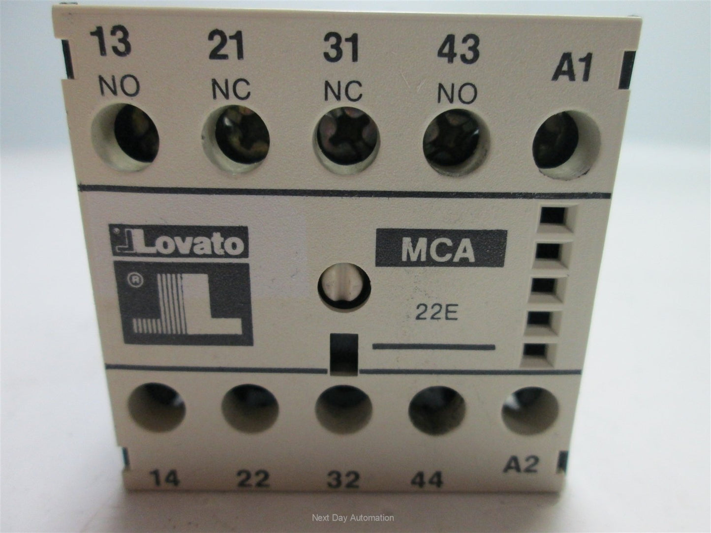 Used Lovato MCA.C Contactor, 24VDC Coil, Contact Rating: 600VAC 10A, 3NO, 1NC