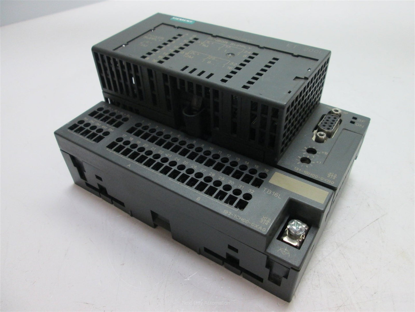 Used Siemens 131-1BH00-0XB0 Electronic Block with 193-1CH00-0XA0 Terminal Block