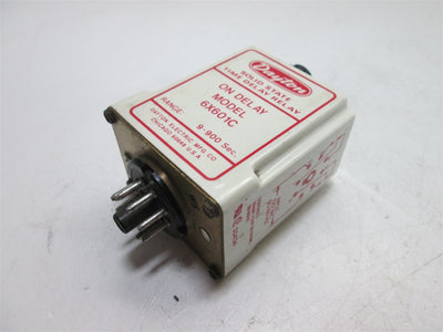Used Dayton 6X601C Solid State Time Delay Relay, On Delay, 9-900Sec. In: 120VAC