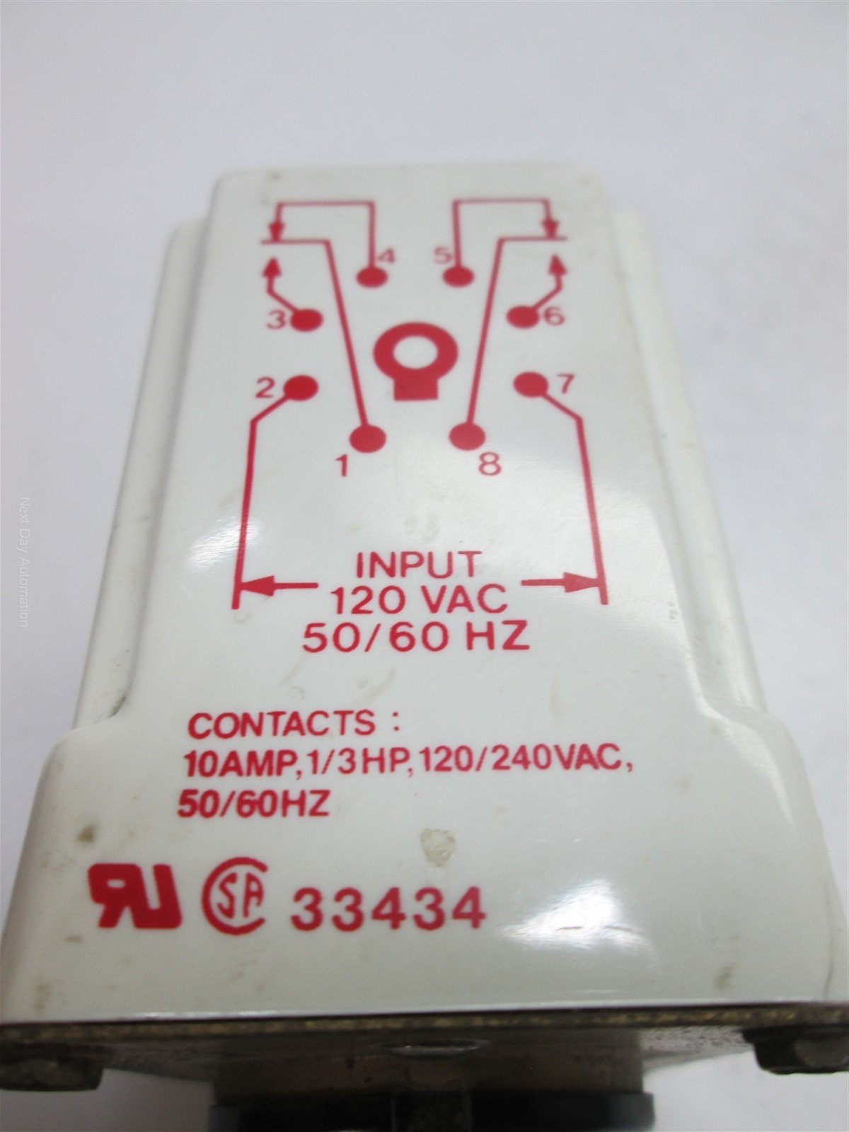Used Dayton 6X601C Solid State Time Delay Relay, On Delay, 9-900Sec. In: 120VAC