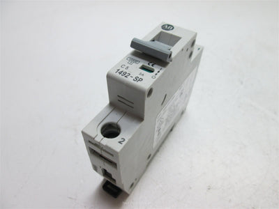 Used Allen-Bradley 1492-SP1C050 Circuit Breaker, 5A, Rating: 277VAC 48VDC 10kA