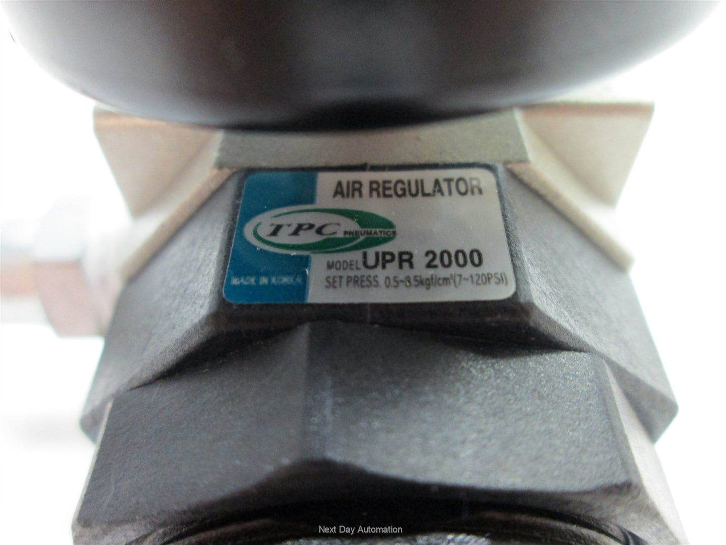 Used TPC UPR2000-02G Regulator, 7~125psi, 1/4" NPT Ports, With 0-160psi Gauge