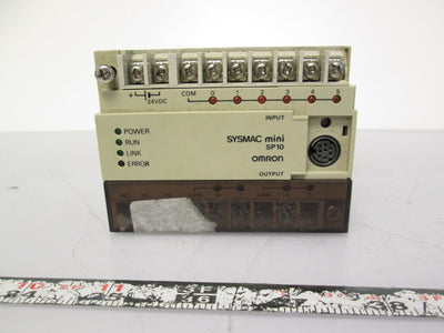 Used Omron SP10DR-D Programmable Logic Controller 24VDC 6 In 5 Out *Broken Terminal*