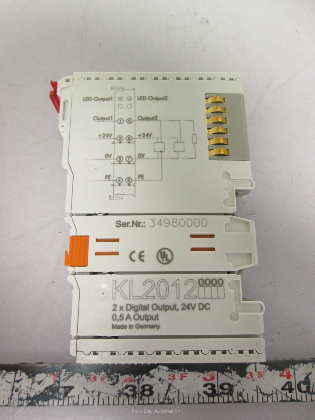 Used Beckhoff KL2012 Two-Channel,Digital Output Terminal  24VDC 0.5A Output