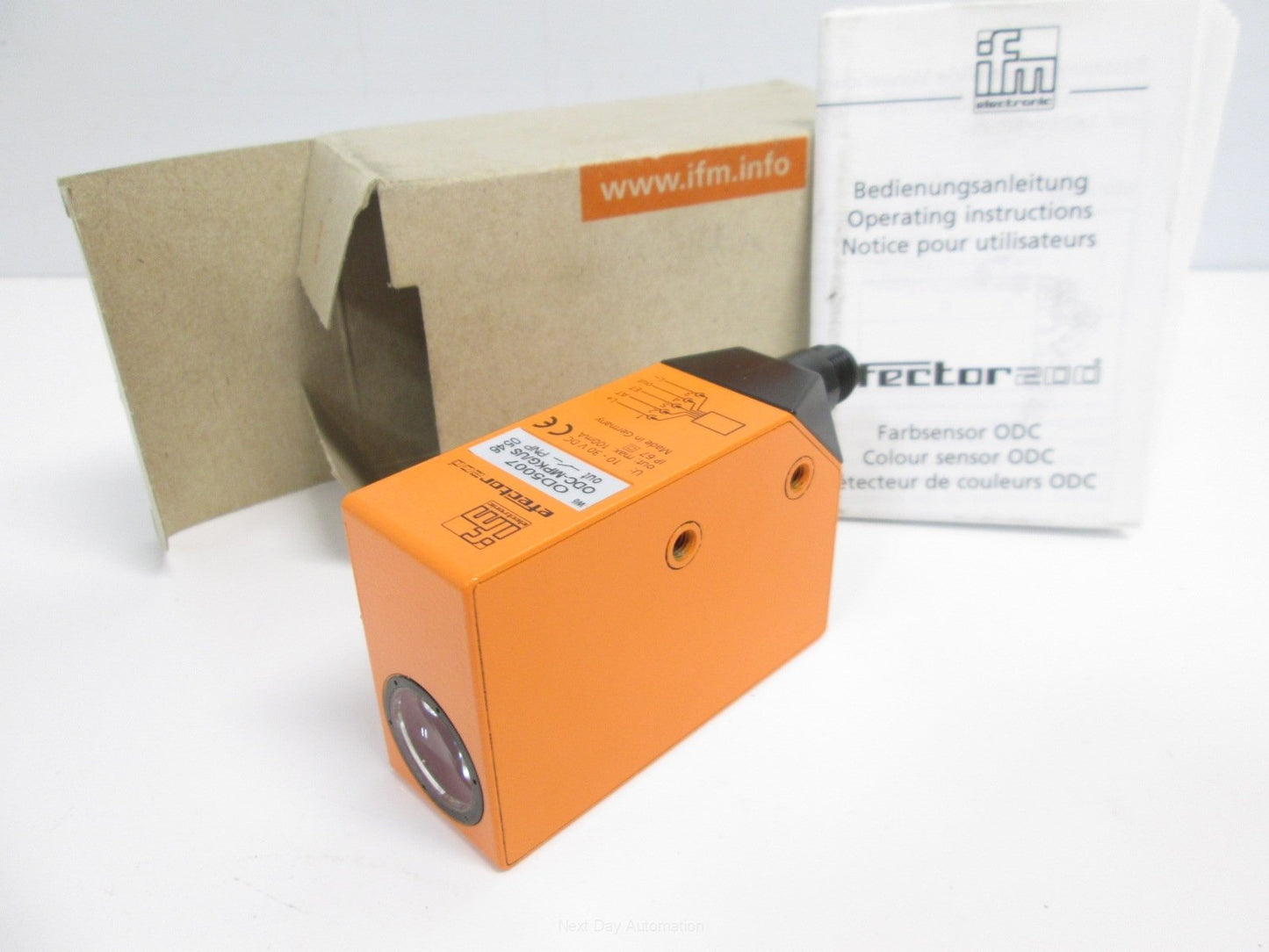 New IFM OD5007 Photoelectric Color Sensor, 10-30VDC, 250-1000mm Range, DC PNP