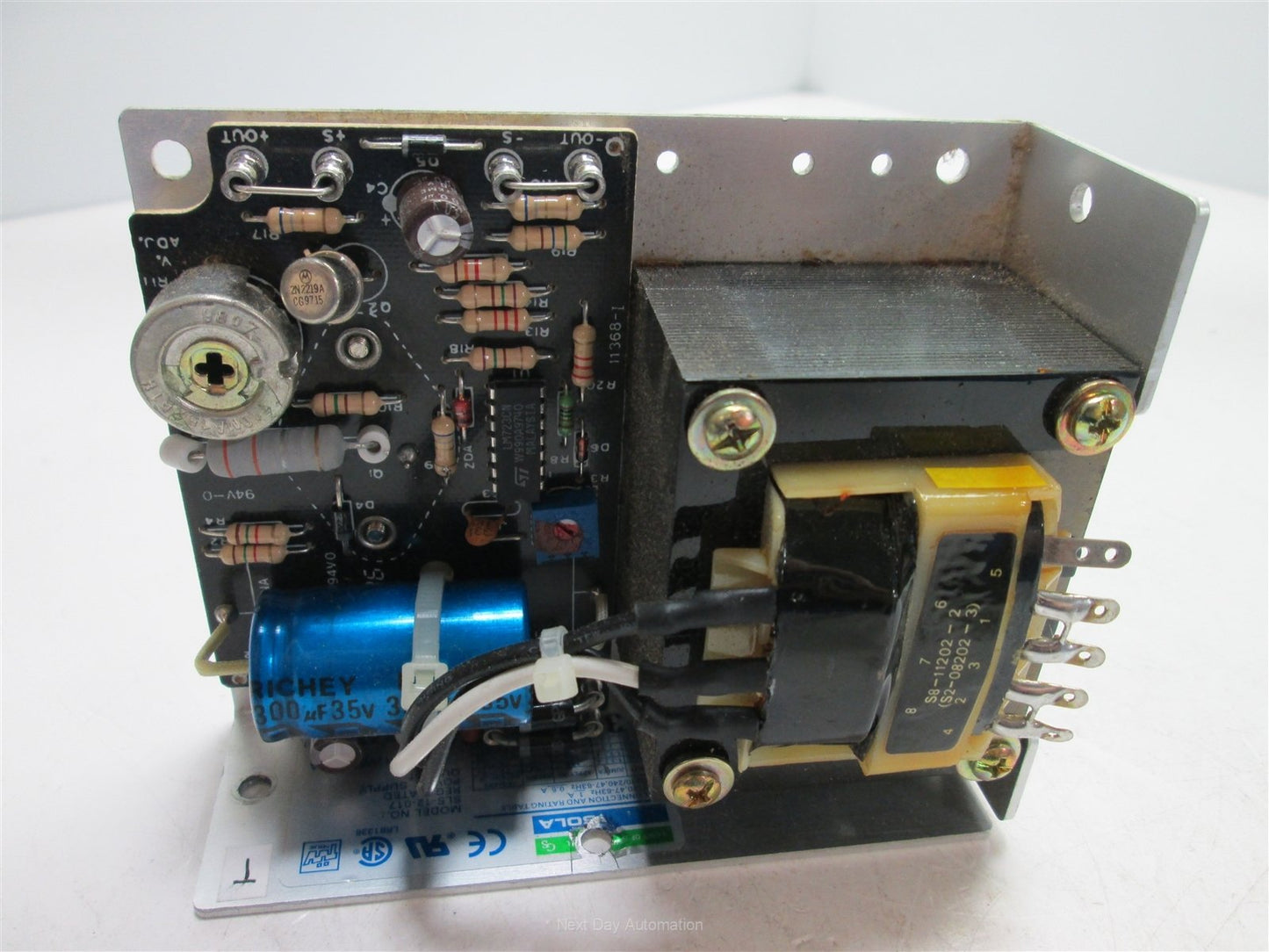 Used Sola SLS-12-017 Power Supply, Input: 100/120/220/230/240VAC, Output: 12VDC 1.7A