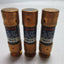Used Lot of 3 Bussmann Fusetron FRN-R-9 Dual-Element Time-Delay Fuse, 9 Amps 250VAC
