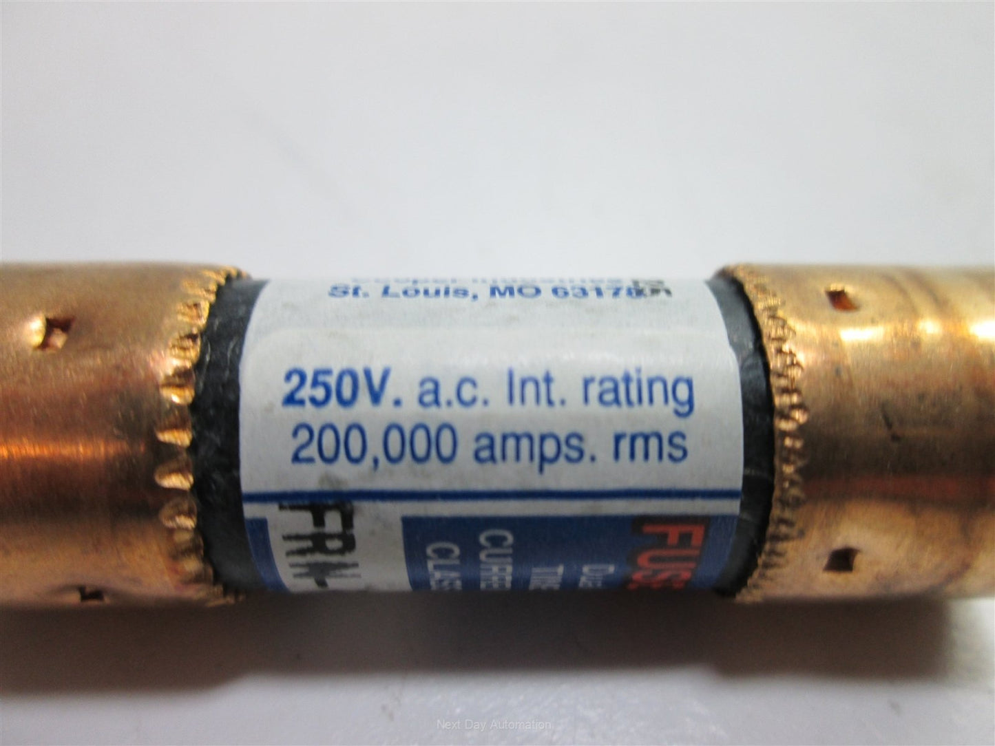 Used Lot of 4 Bussmann Fusetron FRN-R-6-1/4 Dual-Element Time-Delay Fuse, 6-1/4 Amps