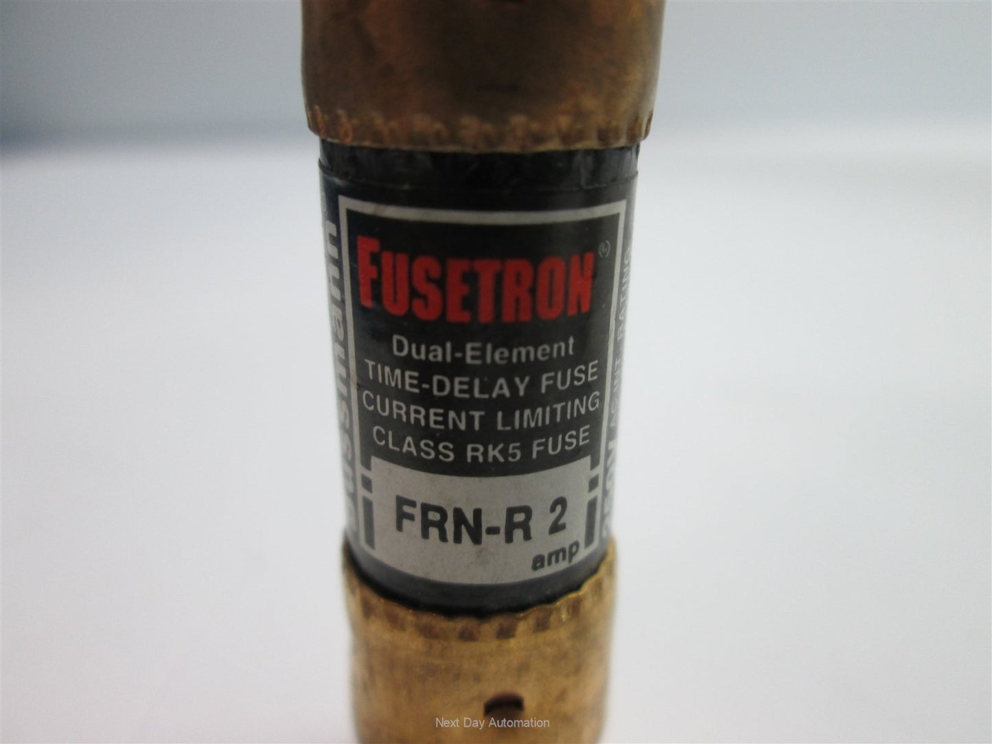 Used Lot of 8 Bussmann Fusetron FRN-R-2 Dual-Element Time-Delay Fuse, 2 Amps 250VAC
