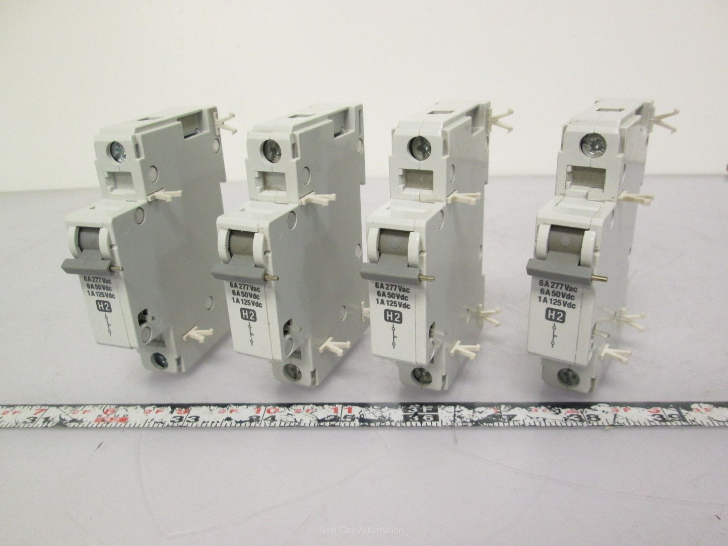 Used Lot of 4 Allen Bradley 1492-ACBH2 Circuit Breakers 6A 277VAC/50VDC 1 Pole