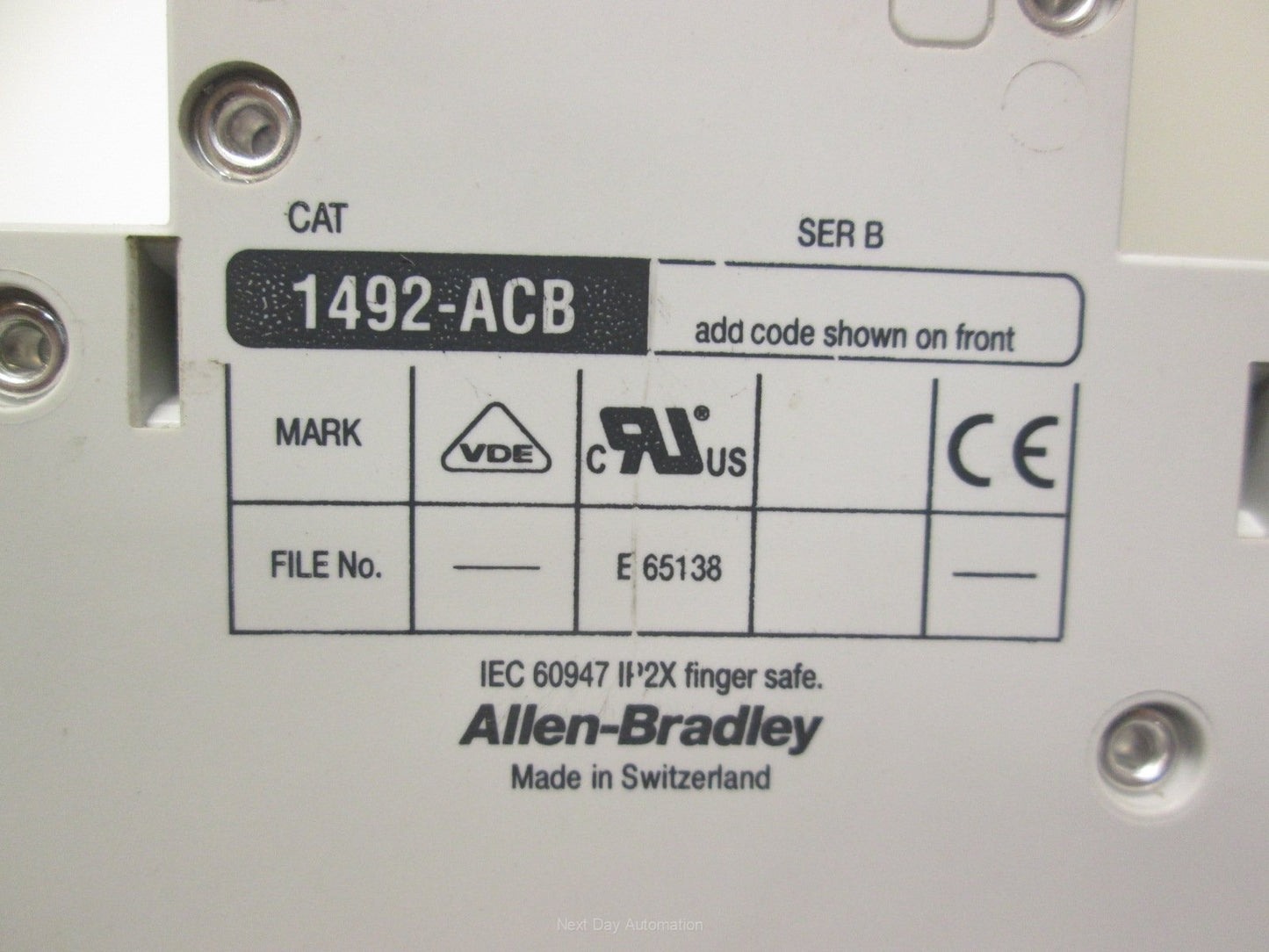 Used Lot of 4 Allen Bradley 1492-ACBH2 Circuit Breakers 6A 277VAC/50VDC 1 Pole