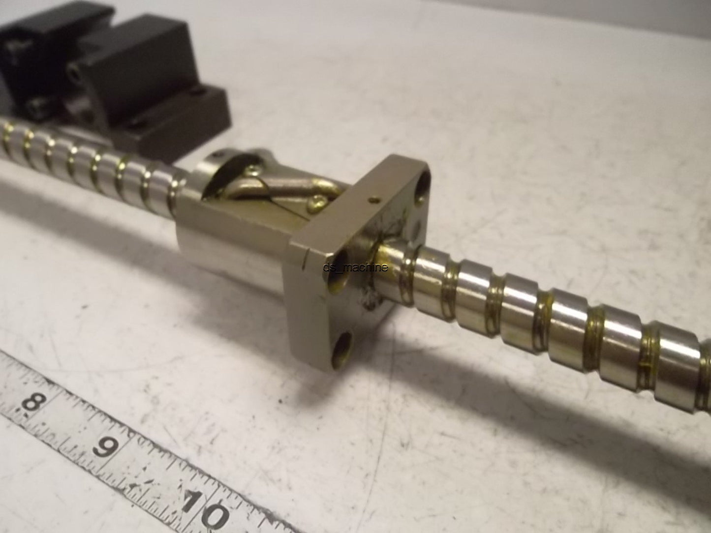 Used Ballscrew w/ End Blocks 550mm Length 13mm Pitch 15mm Screw Diameter 10mm Shaft