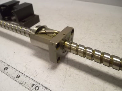 Used Ballscrew w/ End Blocks 550mm Length 13mm Pitch 15mm Screw Diameter 10mm Shaft