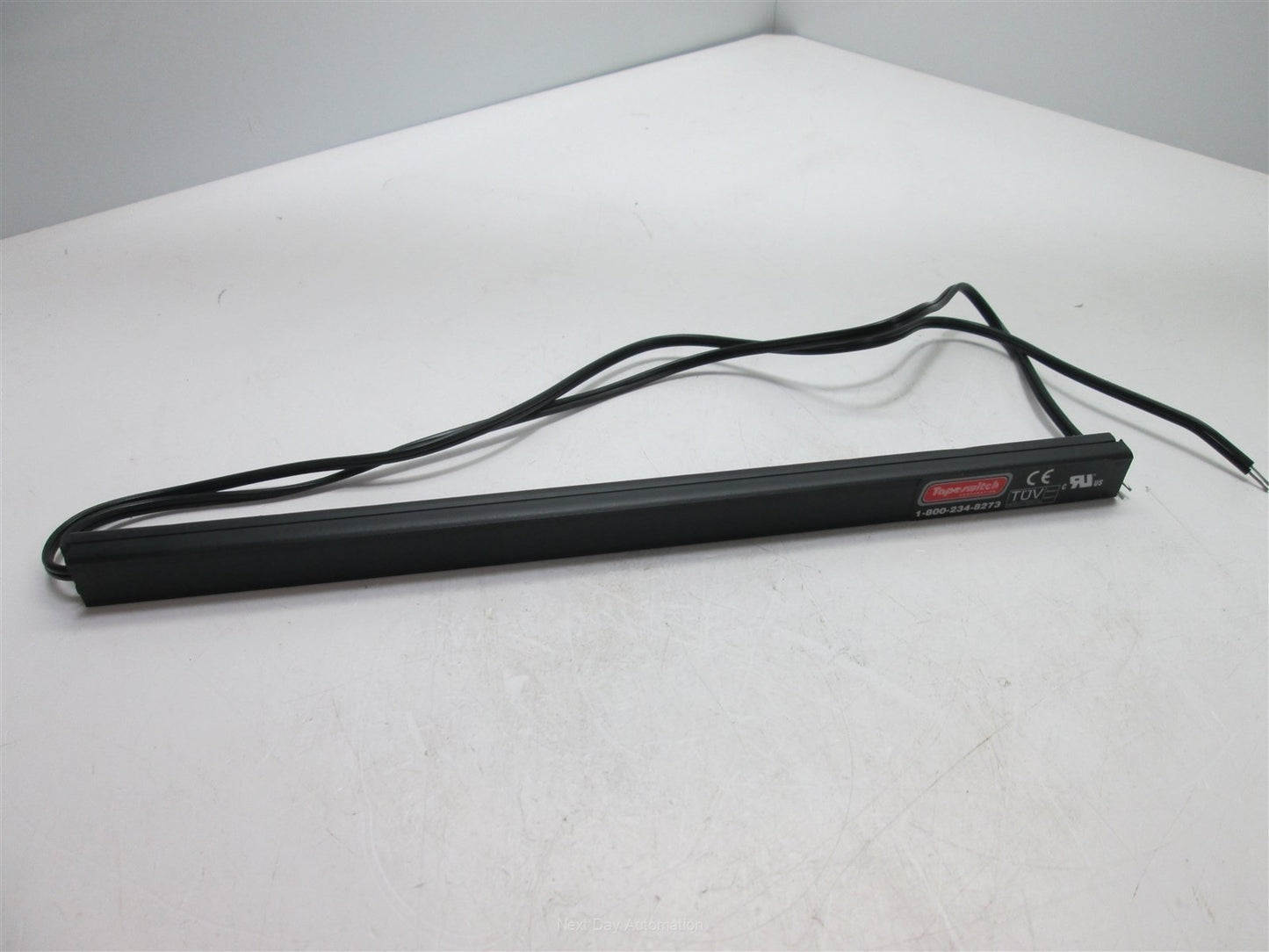 Used Tapeswitch Ribbon Sensing Edge Switch, 12" Long, 3/4" Wide, 5/8" Tall, 24VAC/DC