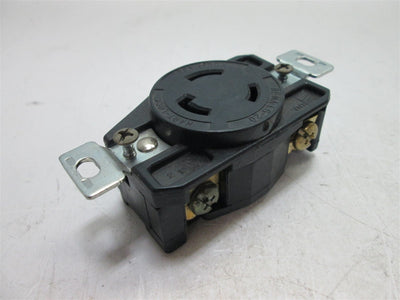 Used Cooper L6-20R Twist Lock Receptacle, NEMA L6-20, Rating: 20A 250V