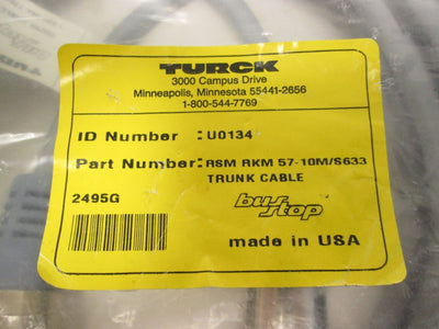 New Turck RKM1157-10M/S633 Cordset 7/8" Mini Male to 7/8" Mini Female