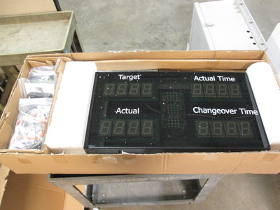 Used Alzatex ALZP14 Production Monitor with TAKT Timer 12-24VDC 0.6A 7-Segment LED