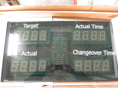 Used Alzatex ALZP14 Production Monitor with TAKT Timer 12-24VDC 0.6A 7-Segment LED