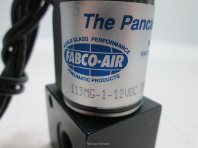 New Fabco-Air 113MC-1-12VDC Manifold Valve, 12VDC Coil, 150psi Max, 1/8NPT Ports
