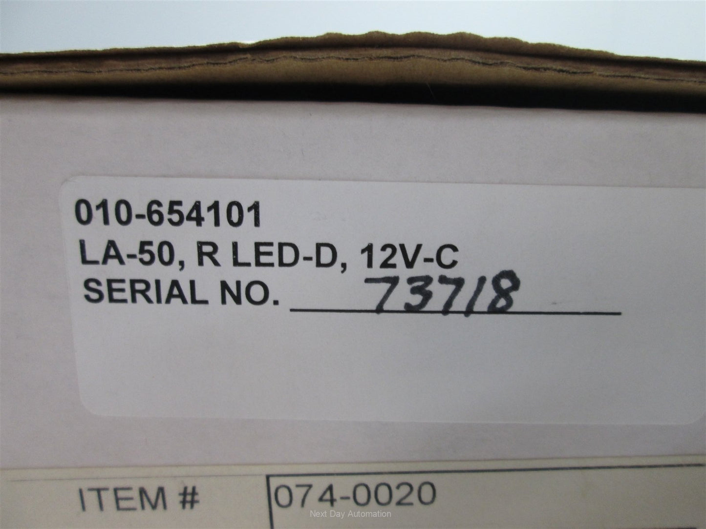 New RVSI NER 010-654101 Linear Illuminator, Supply: 24VDC 42mA, Red LED