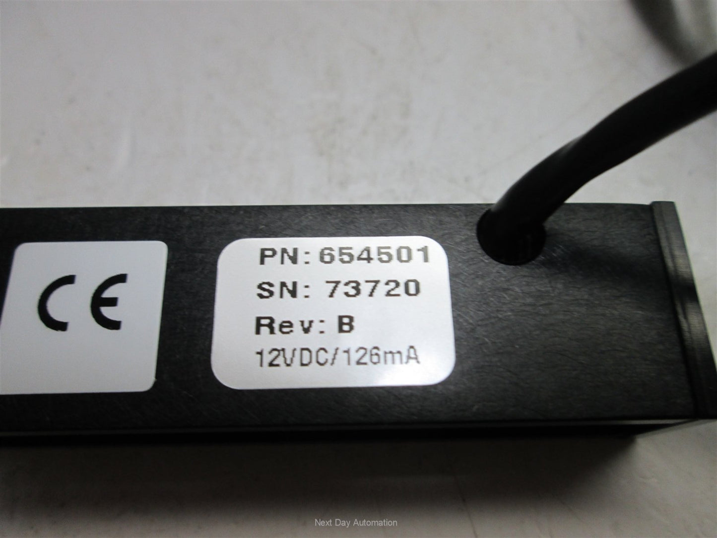 New RVSI NER 010-654501 Linear Illuminator, Supply: 12VDC 126mA, Red LED