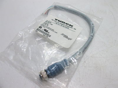 New Turck RKC 578-0.3M Cordset, 0.3 Meters Long, Rated: 250V 4A Max