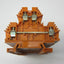 Used Lot of 25 MI Euro D4 Double-Level Terminal Blocks 600V 25A Orange