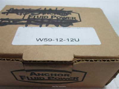 Used Anchor Fluid Power W59-12-12 Flat Socket Weld - Pipe, With Mounting Hardware
