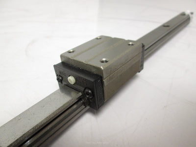 Used NSK LY150460AL Linear Rail w/ 2x Carriages 460mm Long 28mm Height *Surface Rust*