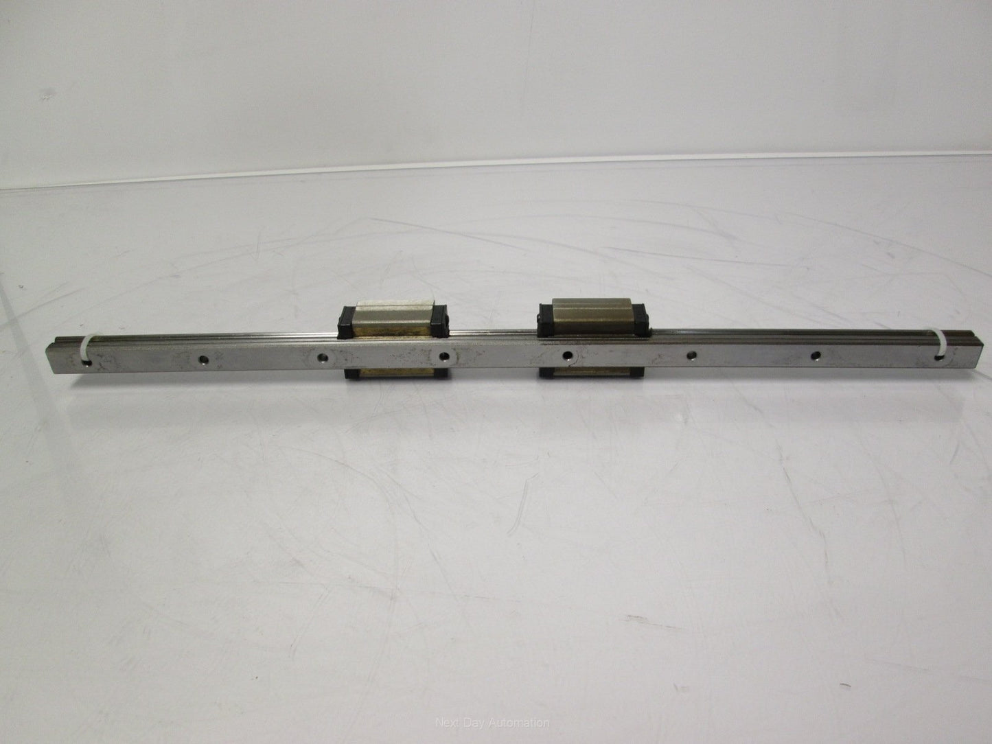 Used NSK LY150460AL Linear Rail w/ 2x Carriages 460mm Long 28mm Height *Surface Rust*