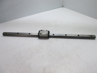 Used NSK LY150460AL Linear Rail w/ Carriages, 460mm Long, 28mm Height, *Surface Rust*