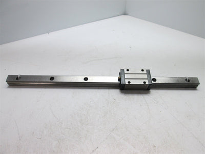 Used NSK LY150340AL Linear Rail w/ Carriage 340mm Long 24mm Height *Surface Rust*