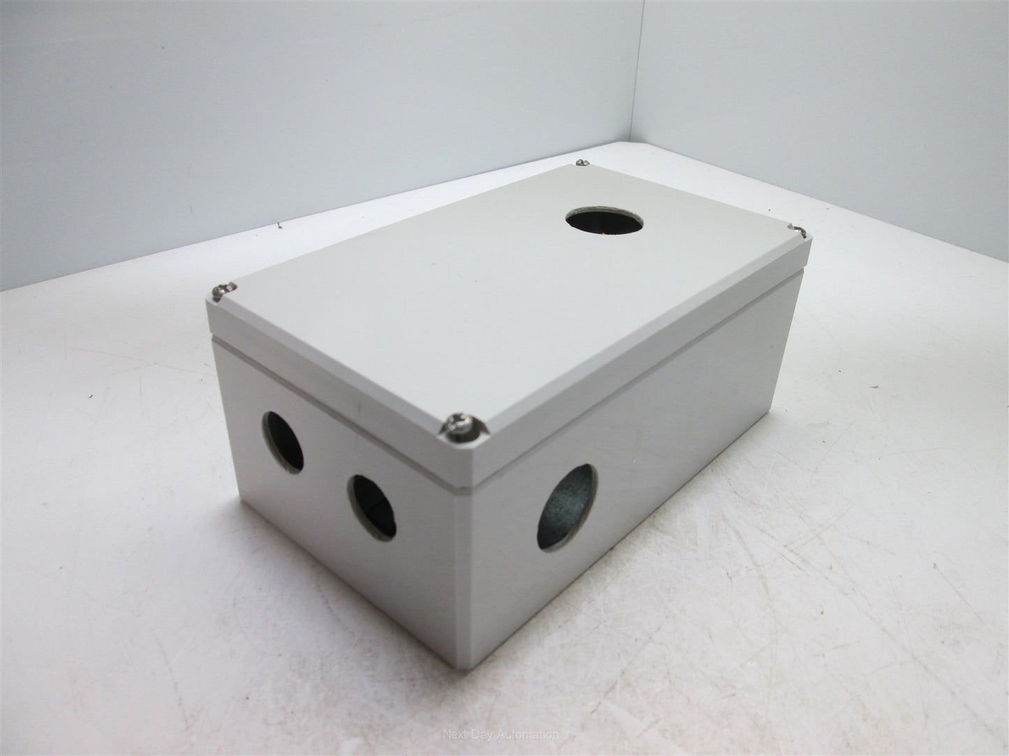 Used Hoffman Q-4PBPCDM Enclosure, Dimensions: 200mm x 120mm x 87mm, *7 Holes*
