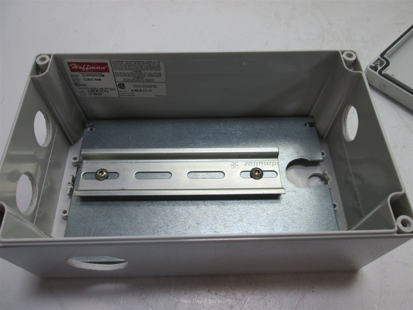 Used Hoffman Q-4PBPCDM Enclosure, Dimensions: 200mm x 120mm x 87mm, *7 Holes*