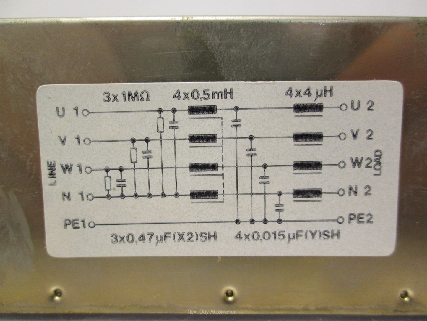 Used Schaffner FN 354-6/05 Line Filter Conditioner 380/420VAC 6A 3 Phase + Neutral