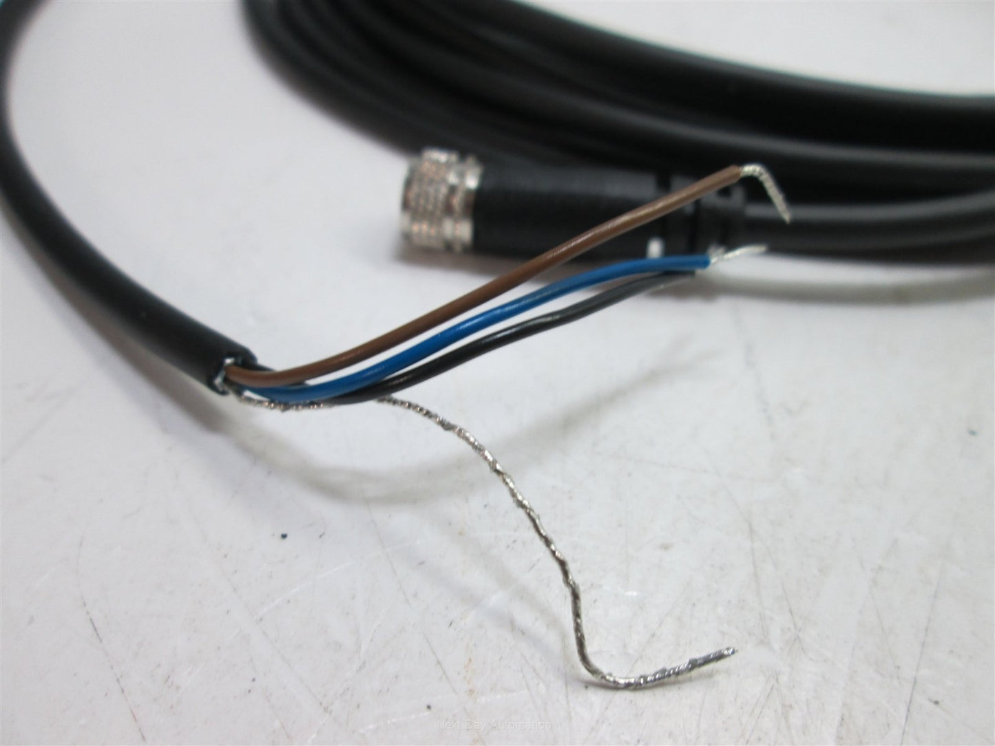 Used Tolomatic #8100-9080 Quick-Disconnect Sensor Cable, Female Straight, 3-Pin, 5m
