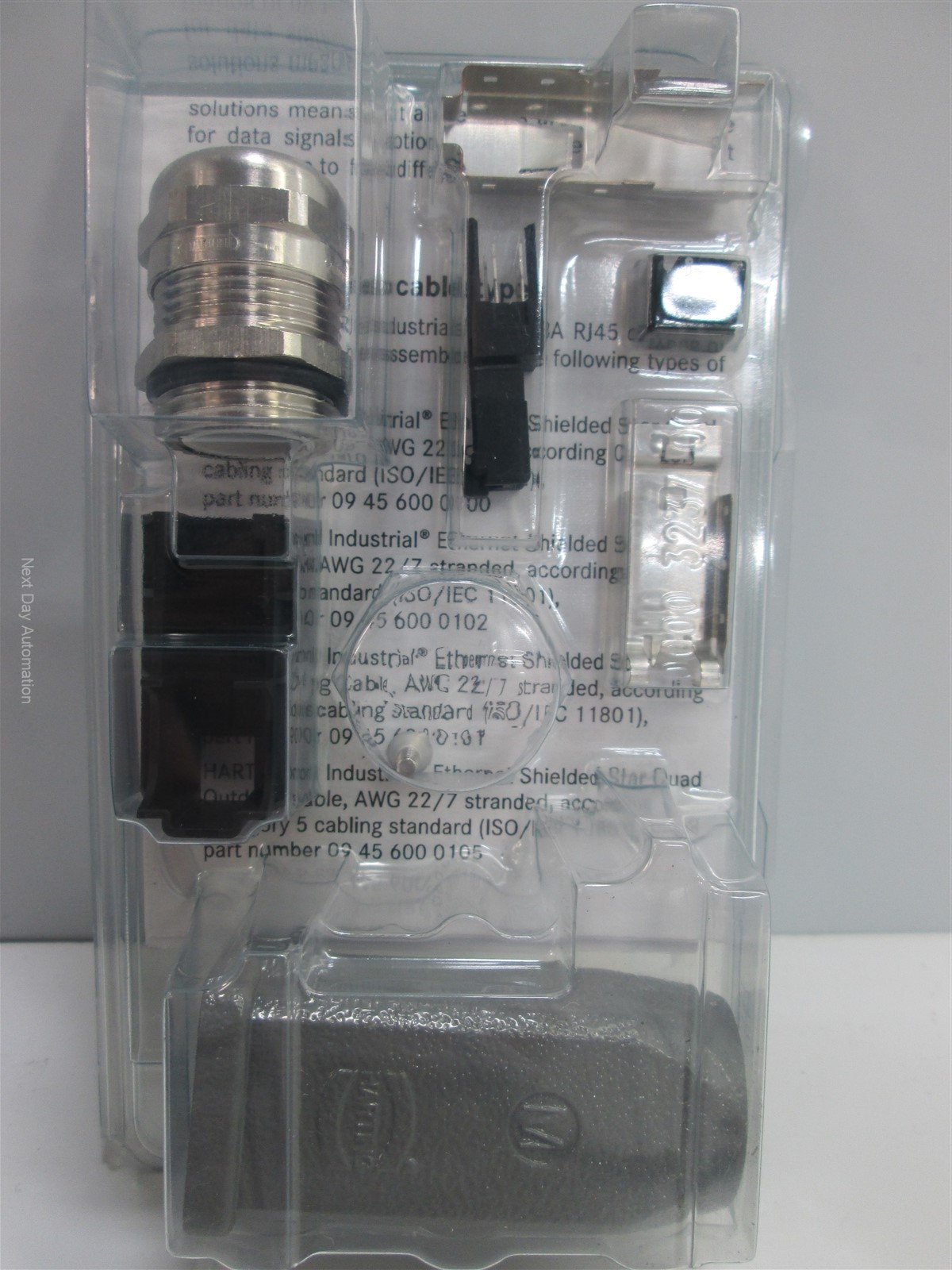 Used Harting 09 45 100 1100 Data Connector Kit, Ethernet RJ45