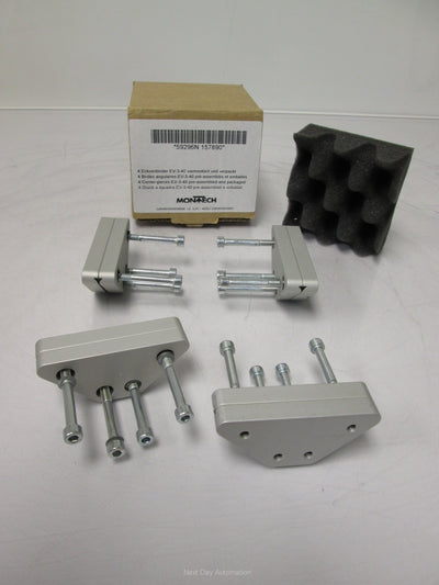 New Lot of 4 New Montech EV-3-40 Pre-Assembled Corner Clamps / Brackets for QS40