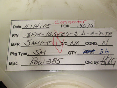 New Reel of 50 New Samtec Inc. SFM-105-02-S-D-A-P-TR Surface Mount 10-Pin Connectors