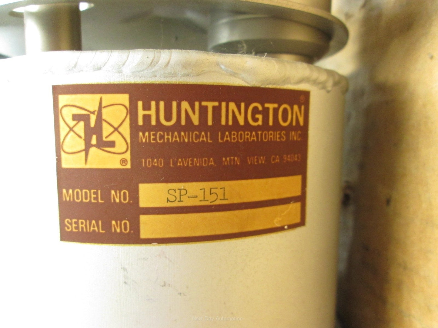 Used Huntington SP-151 Sorption Pump w/ 120VAC 350W Band Heating Element