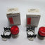 New Lot of 2 New Cutler Hammer E22H2 Pilot Lights, Red Plastic Lens, 22.5mm Bayonet