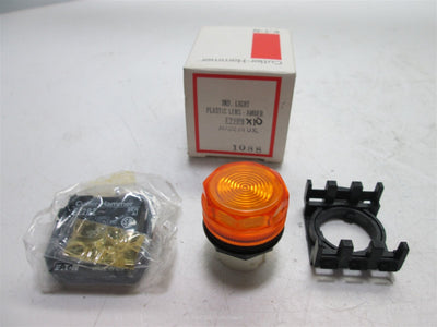New New Cutler Hammer E22H9X10 Pilot Light, Amber Plastic Lens, 22.5mm Bayonet