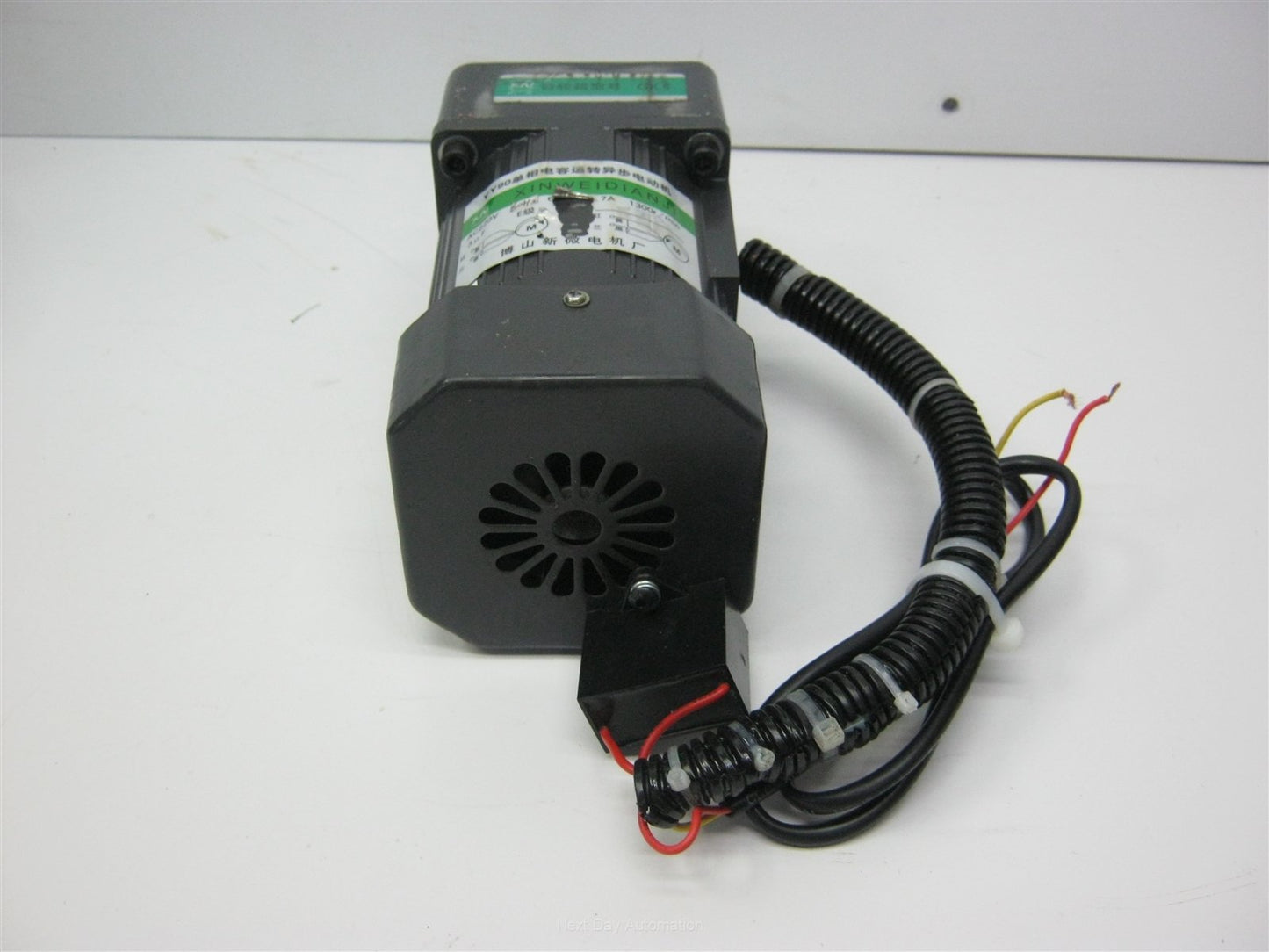 Used XINWEIDIANJI GK5 Gear Motor 220VAC 60Hz 60W 0.7A 1300RPM 12mm Shaft