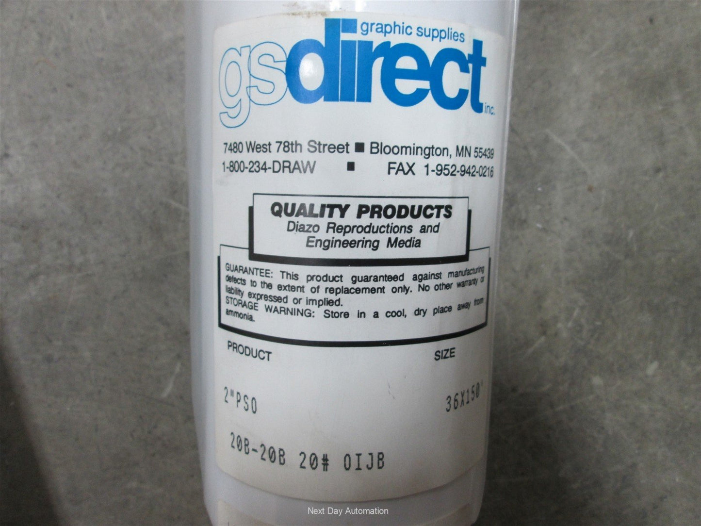 New GS Direct 20B-20B 20lb Economy Bond Paper, Dimensions: 36" x 50 Yards