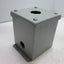 Used Hoffman E1PBX Pushbutton Enclosure, 4" x 4" x 4.75", *Hole Added to Side*