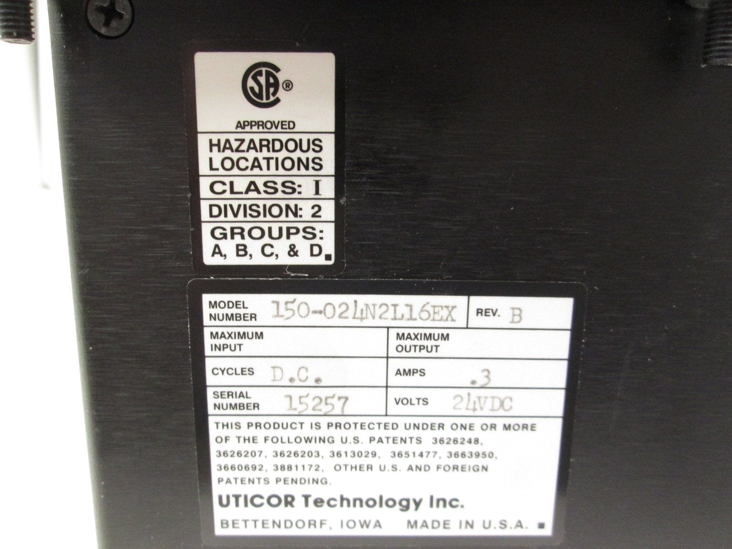 For Parts Uticor 150-024N2L16EX Master Message Display 24VDC *DIM Display* *AS-IS*
